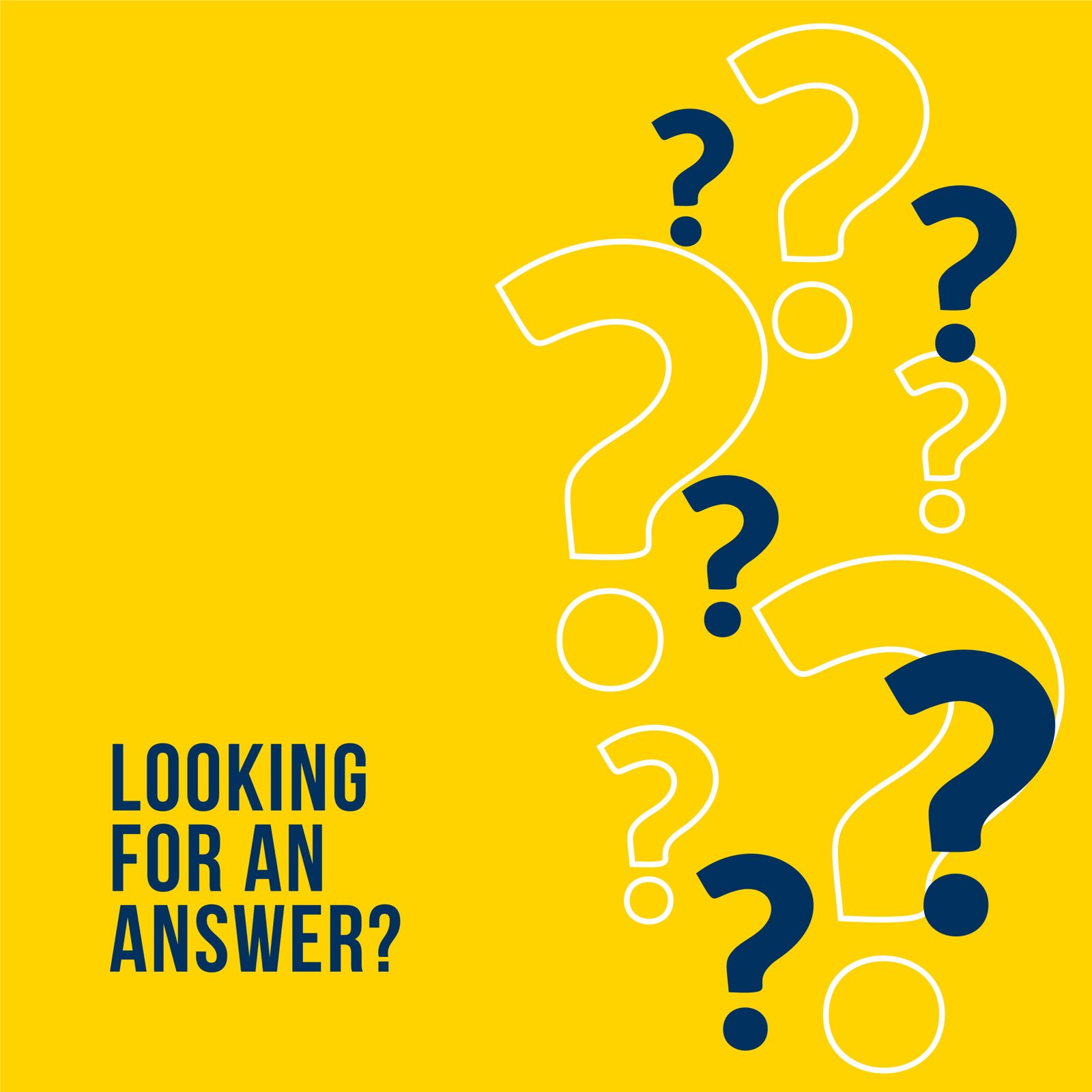 question mark symbol yellow background for social discussion